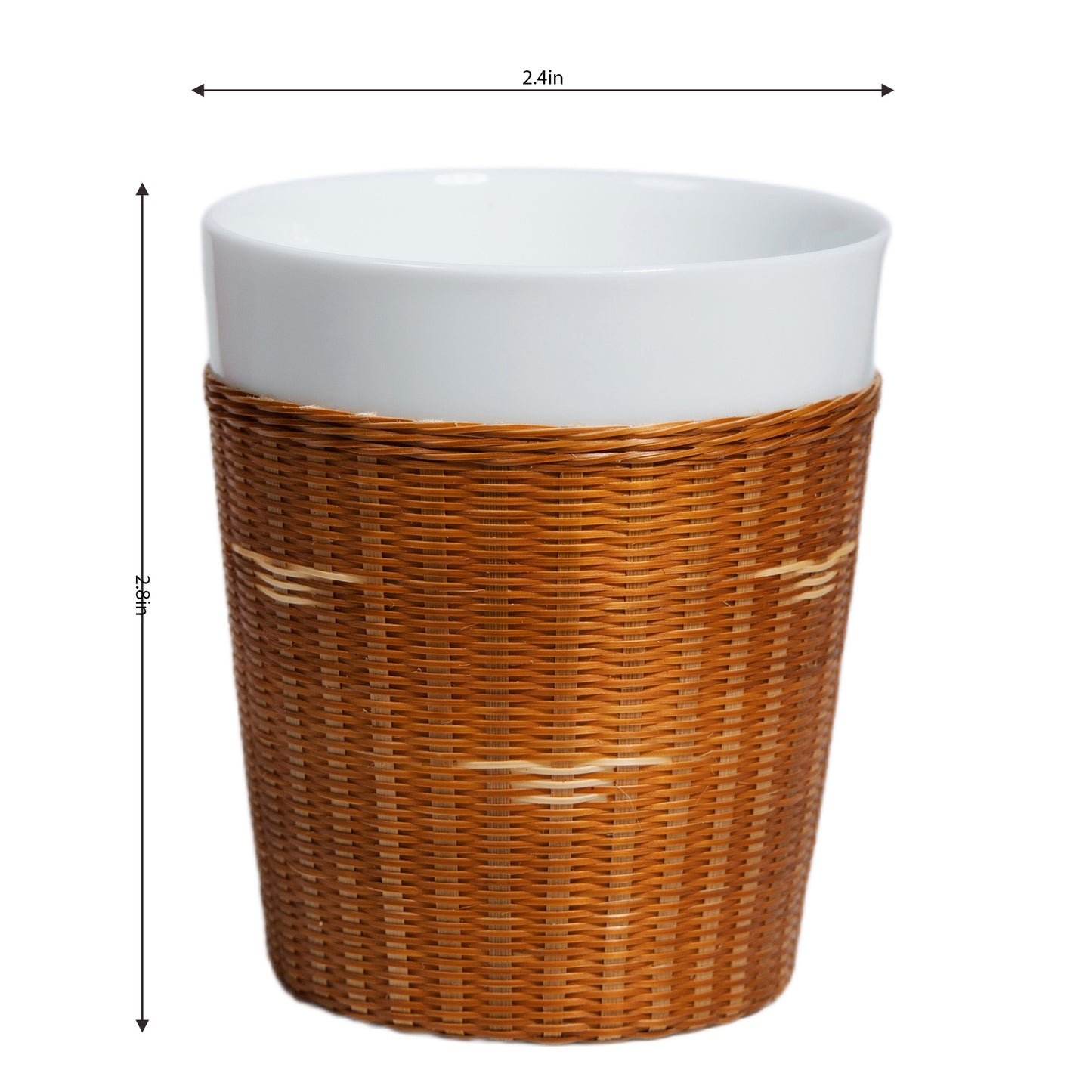 竹韵白瓷杯Bamboo Harmony Porcelain Cup,Bamboo Harmony Porcelain Cup, Artisan Handcrafted, Eco-friendly Tea and Coffee Mug