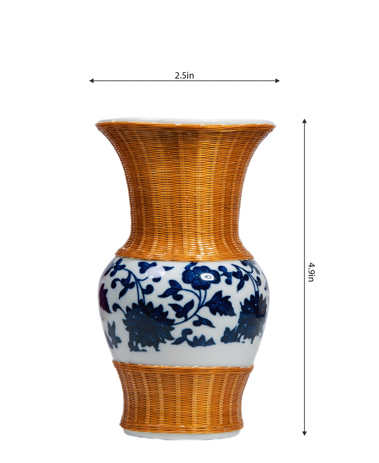 Blue and White Porcelain Bamboo Woven Vase – The Perfect Fusion of Traditional and Modern Craftsmanship