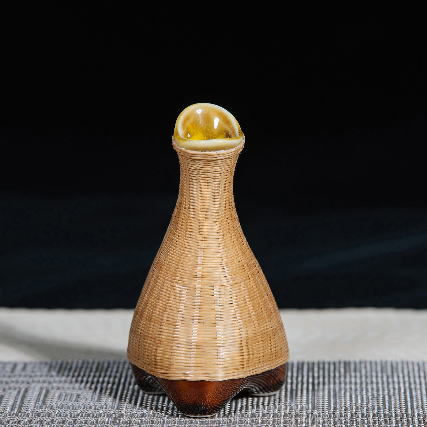 Porcelain and Bamboo Woven Unique-Shaped Vase – The Perfect Fusion of Innovative Design and Handcrafted Artistry